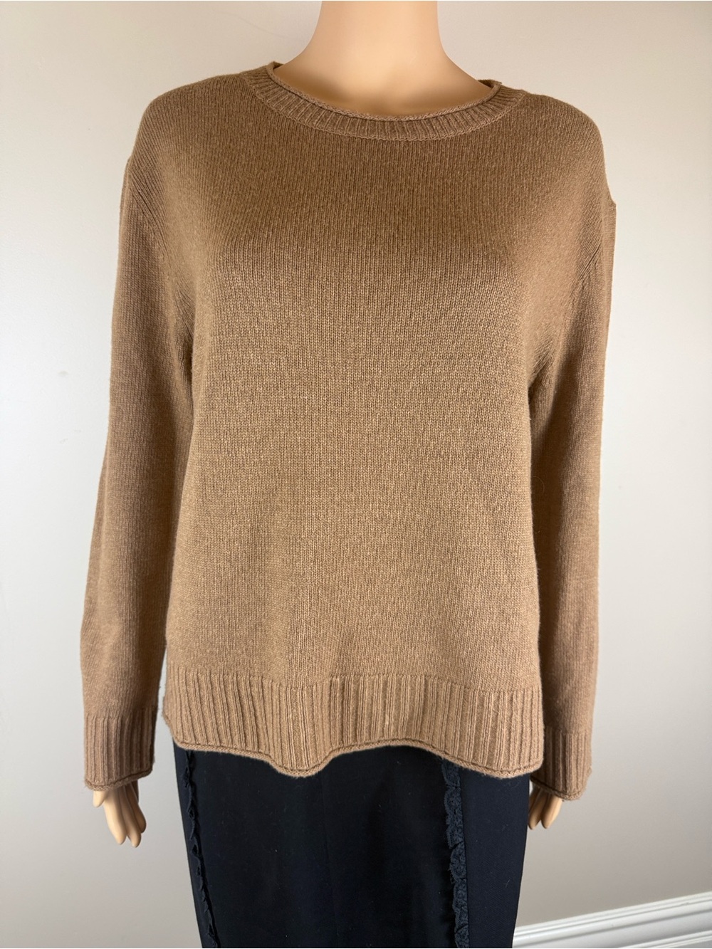 Jenni Kayne Essential Every Day Sweater Dark Camel